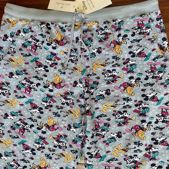 VERA BRADLEY DISNEY BANDED JOGGER PAJAMA PANTS:NWT MICKEY MOUSE FAMILY FUN (M) - Picture 2 of 12